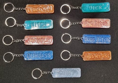 Rude Swearing funny words keyrings - Image 33
