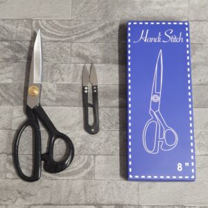 Brand new Handi Stitch 8" scissors in box with matching thread/yarn snippers