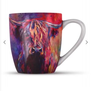 Bone China Mug painting style Highland Cow
