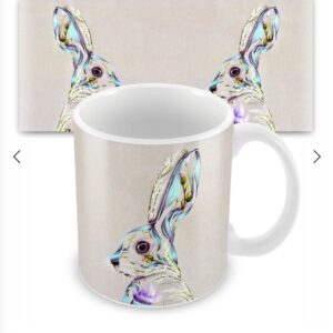 Ceramic Mug Flower Hare Rabbit