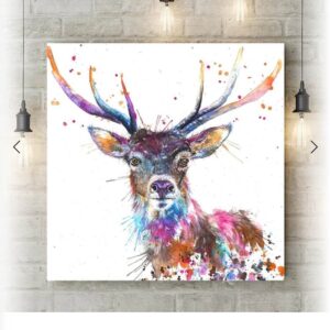 Canvas Rainbow Deer