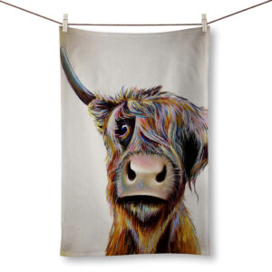 Tea Towel Bad Hair Cow