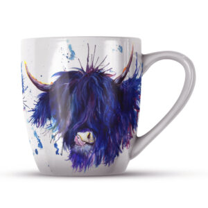 Bone China Mug Blue Highland Cow